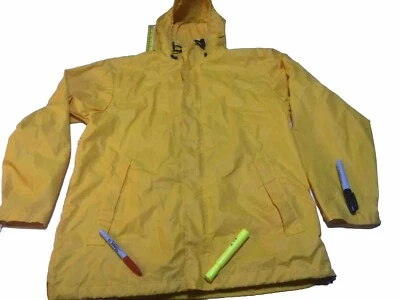 Lands End мужской желтый нейлона с капюшоном плащ/ветровка куртка размер M (38-40) - Изображение 1 из 4