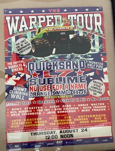 Vintage Original Vans Warped Tour - 1995 1st Year 18 X 24 Promotional Poster - Picture 1 of 6
