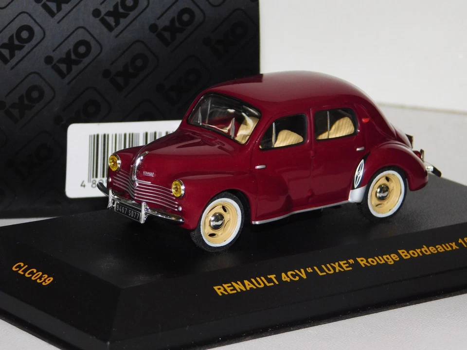 RENAULT 4CV LUXE ROUGE BORDEAUX 1951 IXO CLC039 1:43 - Image 1 of 1