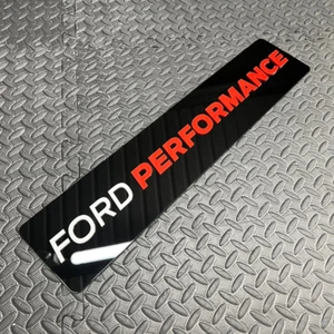 Ford Performance Vehicle Show Plate - White/Red Gloss Black Plate - Picture 1 of 3