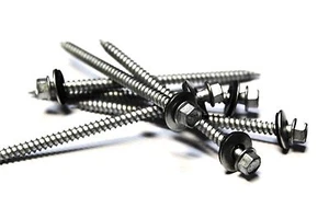 (50) Tornillos hexagonales para techo de cabeza de 9x3 con lavadora de neopreno (abrigo meteorológico) - Imagen 1 de 2