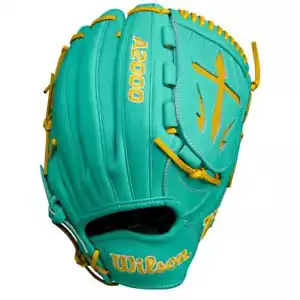 Guante de béisbol de lanzador Wilson A2000 B23 2024 12": espuma de mar y amarillo - Imagen 1 de 15