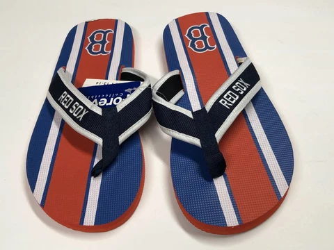 MLB Boston Red Sox Thong Flip Flops Sandals Adult Sz Small, Medium, Large, XL Cover