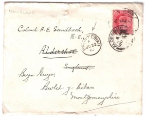 INDE KEVII Cover GB SALOP Aldershot redirigé PAYS DE Galles *bwlch y ciba* 1910 jl241 - Photo 1/6