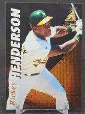 1995 Pinnacle Zenith Baseball Rickey Henderson #87 Card Oakland Athletics As HOF
