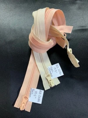 19.5" Nylon 2-way Separating Zippers with Stylized Metal Pulls - Image 1 of 4