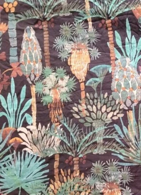 Capa de edredom 88x96" preto jardim árvores tropicais com travesseiro conjunto ilha falsa chique - Imagem 1 de 3