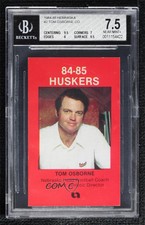 1984-85 Coca-Cola Nebraska Cornhuskers Police Tom Osborne #2 BGS 7.5