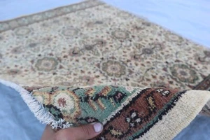 Beige Rug- One of a Kind Rug 4'5x6'5 ft Turkish Floral Rug- Afghan Handmade Rug - Picture 1 of 13