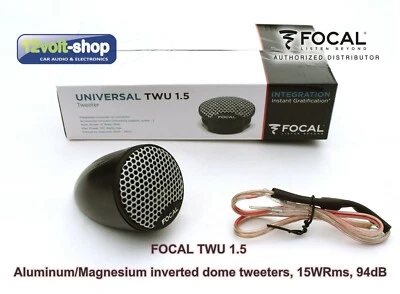 Kit tweeter à dôme inversé FOCAL TWU 1.5 Al/Mg (une paire);4Ω; 15WRms; 94dB - Photo 1/4