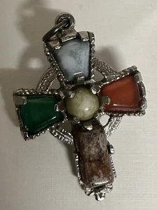 Celtic Cross/brooch With Silver Chain - Picture 1 of 3