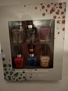 Wet N Wild Holiday Nails Gift Set Nail 6 Piece Nail Polish Set New In Box Girly - Photo 1/6