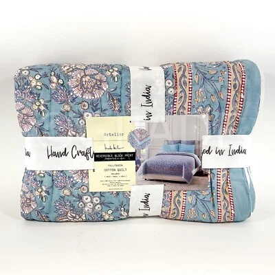 Artelier Nicole Miller Full / Queen Reversible  Printed Quilt 88" x 92" New - Image 1 of 4