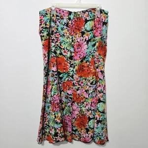 Judith Hart Mujeres Falda Midi Floral Oscura Talla 12 Oficina Hada Grunge Boho Festival - Imagen 1 de 9
