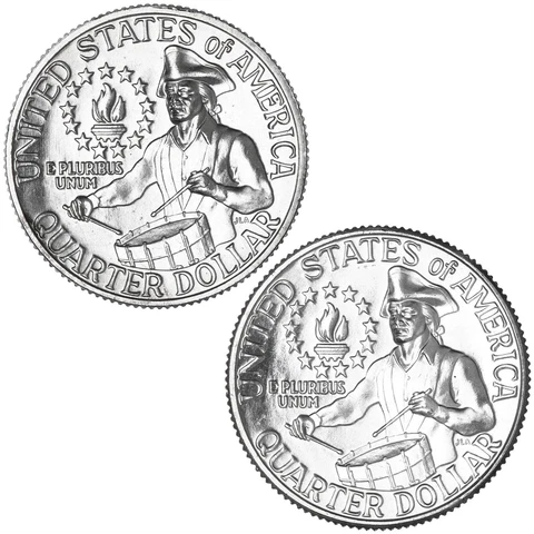 1976 P D Washington Quarter BU 2 Coin Year Set Cover
