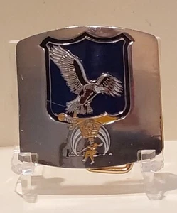 Vintage Freimaurer Schreiner Messing Gürtelschnalle mit Adler im Flug - Bild 1 von 5