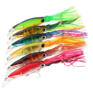 6pcs Squid Skirts Fishing Lure Big Game Trolling Saltwater Bait Kingfish Tuna - Picture 1 of 9