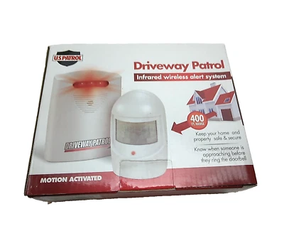 U.S Patrol Driveway Patrol Garage Motion Sensor Security Infrared System White - Image 1 of 4