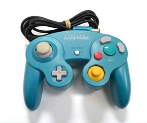 GC Controller Emerald Blue Gamecube Nintendo Game Cube Tested Used - Picture 1 of 6