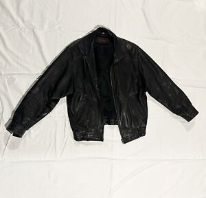 Vintage Road Worn Doral Black Leather Motorcycle Jacket Mens Size 40 Turkey
