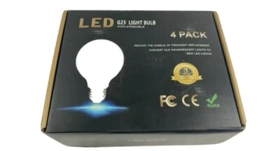 LED G25 Light Bulb Non Dimmable E26 5000K 5W AC85-265V 4 Pack #H4B - Image 1 of 4
