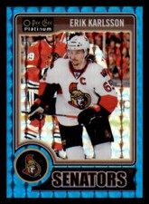2014-15 O-Pee-Chee Platinum Blue Cubes #11 Erik Karlsson /65