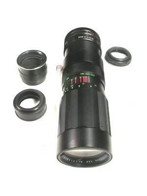 Great Looking f4.5 90-230mm SOLIGOR 39MM SCREW MOUNT LENS, w/ 42MM Adapter, etc. - Image 1 of 4