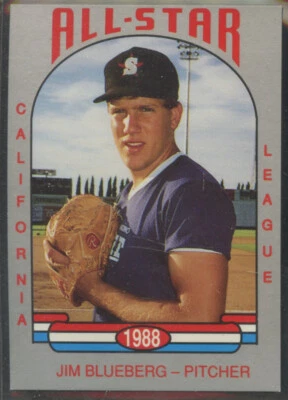 1988 California  League All-Stars #30 Jim Blueberg San Bernardino Spirit - Image 1 of 2