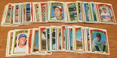 Lote de tarjetas de béisbol 1972 Topps - 180 tarjetas - con Ed Farmer y Bud Harrelson Foto 1 de 4