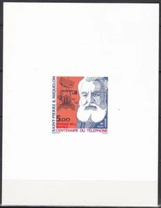 St. Pierre Miquelon ScC60 Alexander Graham Bell Satellit, Telephone Deluxe Proof - Picture 1 of 1
