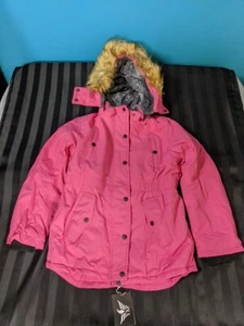 YXP Girls Large Fits 10-12 Winter Coat Pink Elastic Waist Warm Fleece Lined - Picture 1 of 13