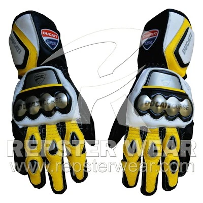 Ducati Motorbike Racing Leather Gloves - Image 1 of 4