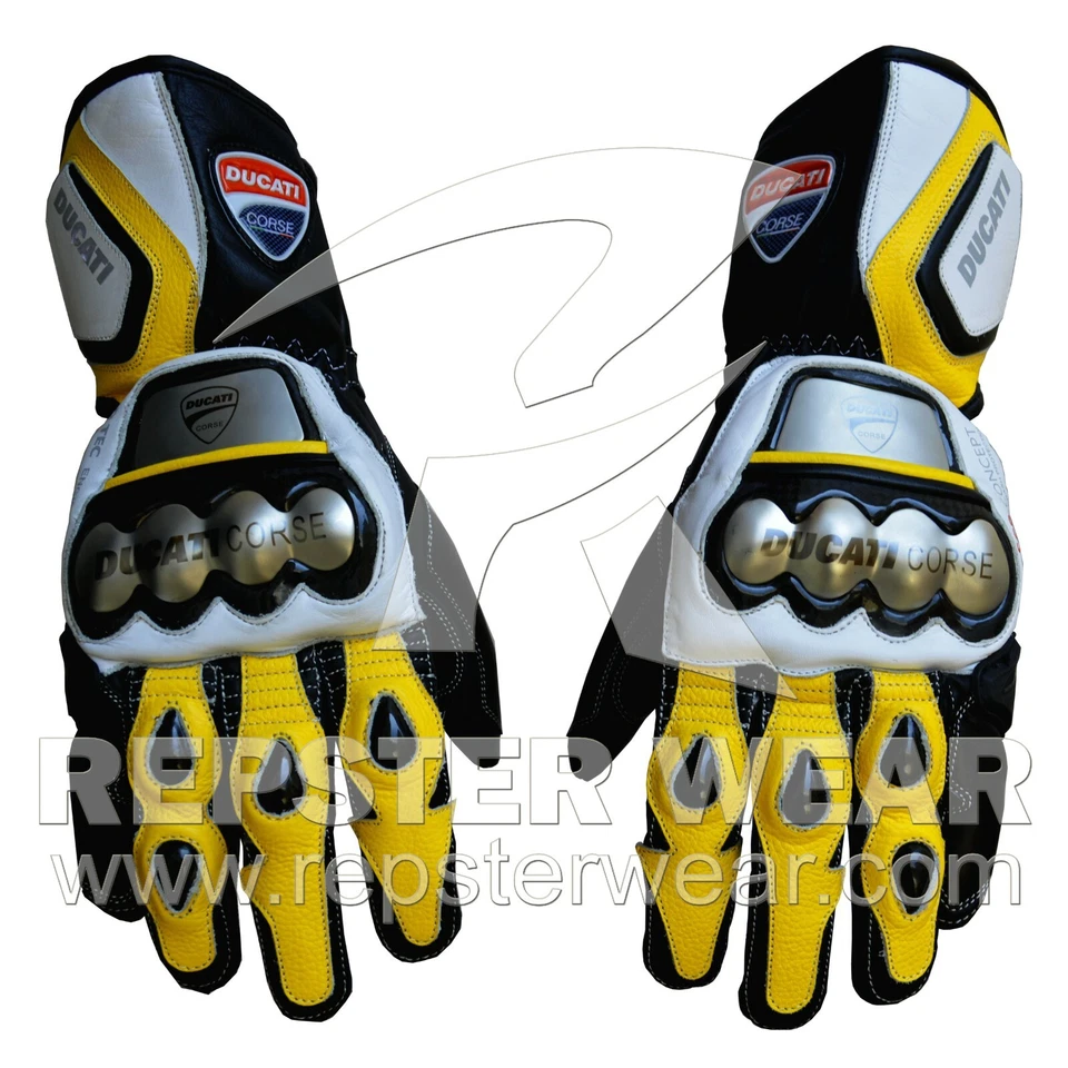Ducati Motorbike Racing Leather Gloves - Image 1 of 4