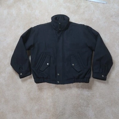 Members Only Mens Large Gray Wool Zip Up Button Fall Winter Coat Jacket - Image 1 of 4