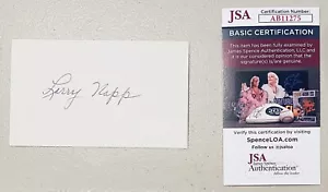 Larry Napp signed handsigniert 3x5 Karte JSA zertifiziert American League Umpire - Bild 1 von 1