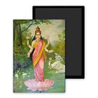 Lakshmi the goddess of wealth Malavli-Lonavla-Ravi Varmâ-Magnet Frigo 54x78mm