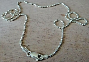 Plata de ley 16 pulgadas 1,5 mm 1 y 1 cuentas para cadena masculina o femenina colgar un dije - Imagen 1 de 3