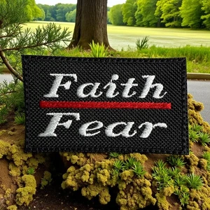Faith/Fear Embroidery Patch 1.65" X 2.81" - Picture 1 of 9