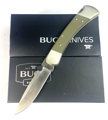 Buck 110 BOTM June 2021, S30V Drop Point Blade, O.D. Green G10, 500 Made, NIB - Image 1 of 4