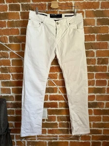 Jacob Cohen Luxury Denim Jeans Pants Mens 31 White Italy - Picture 1 of 6