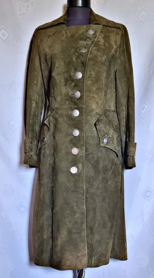 CHAQUETA ABRIGO VINTAGE ELEGANCIA TRACHTEN OKTOBERFEST DIRNDL CUERO MUJER US10/EU38 Foto 1 de 4