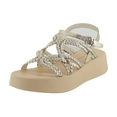 Dolce Vita Gatsby Womens Sandals Platinum Distressed Leather - Image 1 of 4