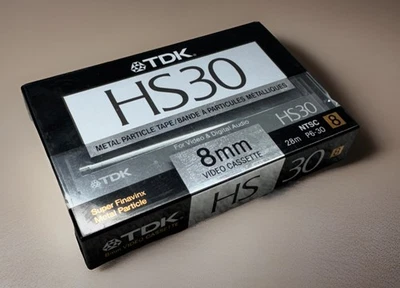 Fita de vídeo TDK HS30 8mm nova em folha Japão 1989 lacrada - Imagem 1 de 3