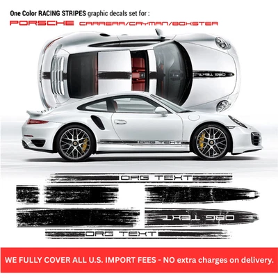 Scratched Racing Stripes set for Porsche Carrera / Cayman / Boxster  - Image 1 of 4