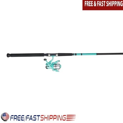 Medium Heavy Spinning Fishing Rod Reel Combo 7ft 60 Size Durable Fiberglass New - Image 1 of 4