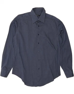 CERRUTI 1881 Mens Shirt Size 40 15 3/4 Medium Navy Blue Cotton DN85 - Image 1 of 3