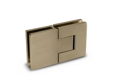FHC Belgrade Adjustable Glass-to-Glass 180 Degree Hinge - Brushed Bronze