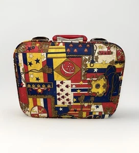 Vtg MCM Suitcase Groovy 1960s 1970s Hard shell Small Blue Lining Regency RARE! - Picture 1 of 15