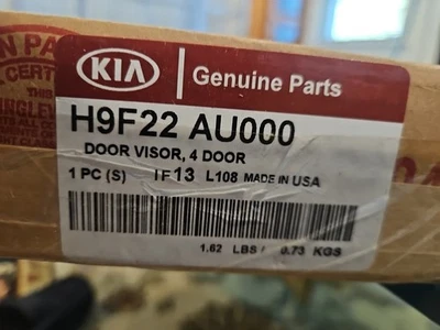 OEM NEW Genuine 2018 Kia Rio Rain Wind Guard Vent Sport Visors H9F22-AU000 - Image 1 of 2