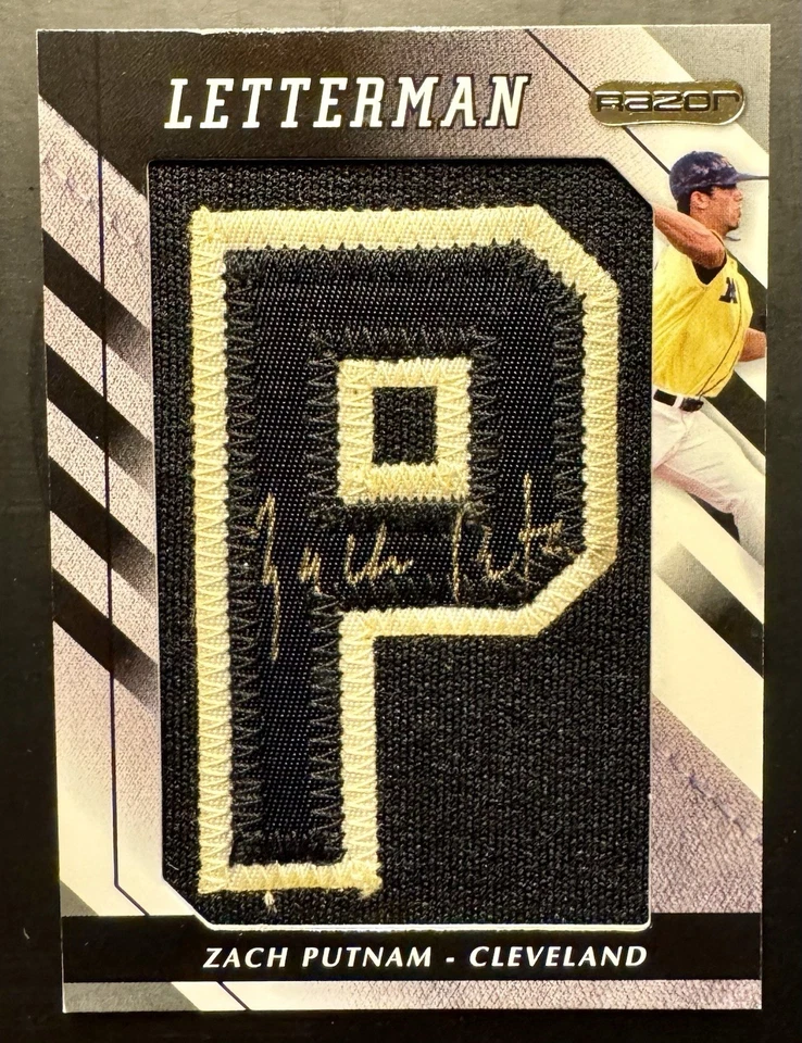 2008 Razor Letterman - Zach Putnam Patch Auto Rookie Card 1/1 Black/Gold #ZP-P - Image 1 of 2
